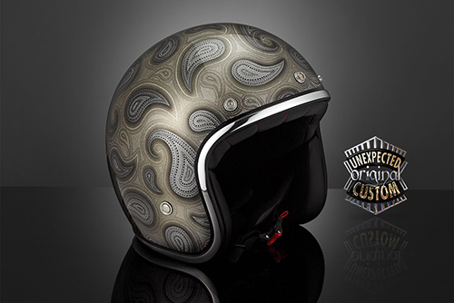 custom helmet paisley