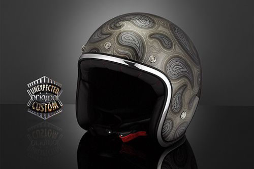 custom helmet paisley