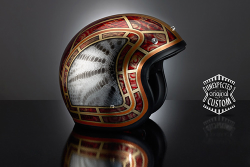 custom motorcycle helmet the snake