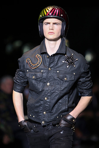 Unexpected Custom Helmets at Versace Fasion Show