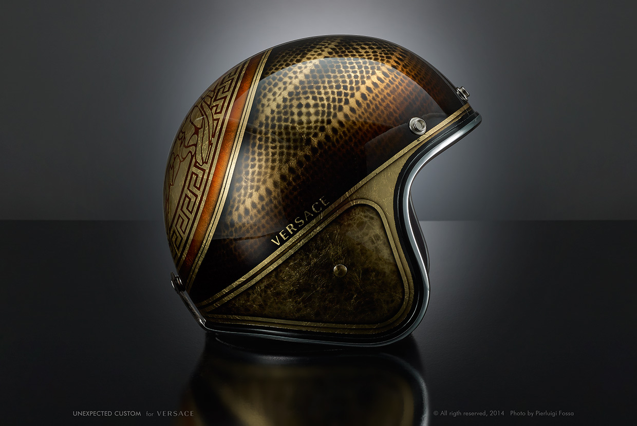 Versace custom helmet medusa