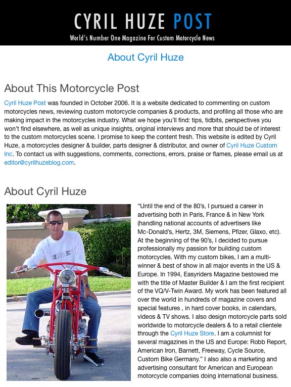 cyril huze unexpected custom